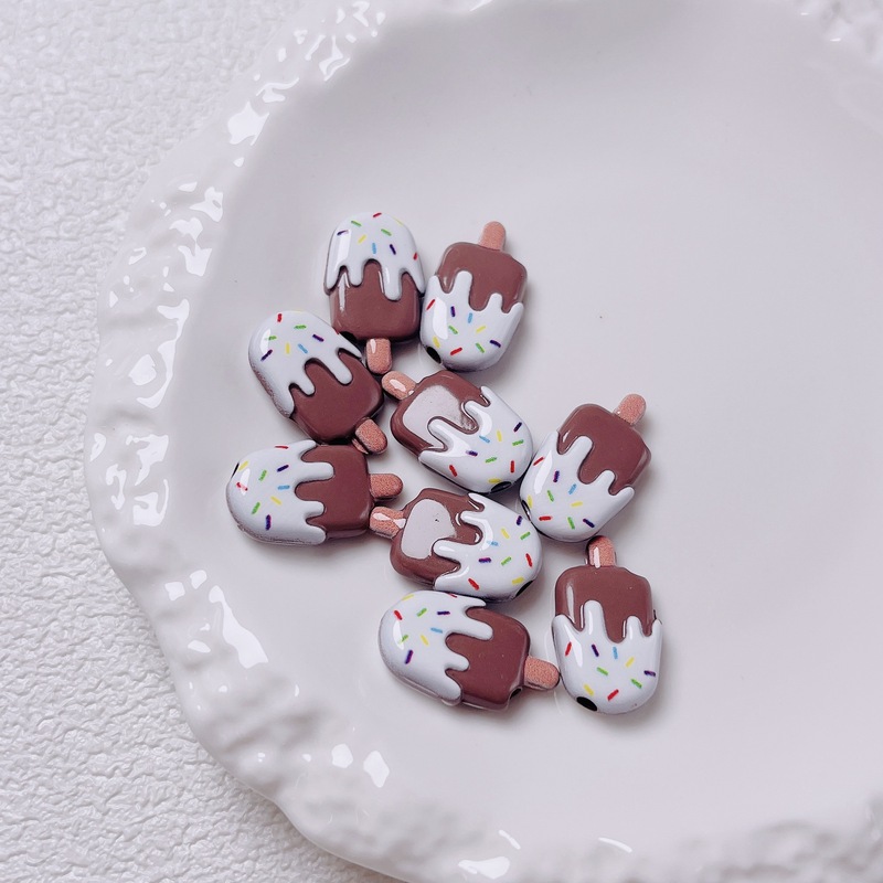 禾子家亚克力烤漆雪糕冰棒斜孔串珠DIY手机链散珠饰品配件材料|undefined