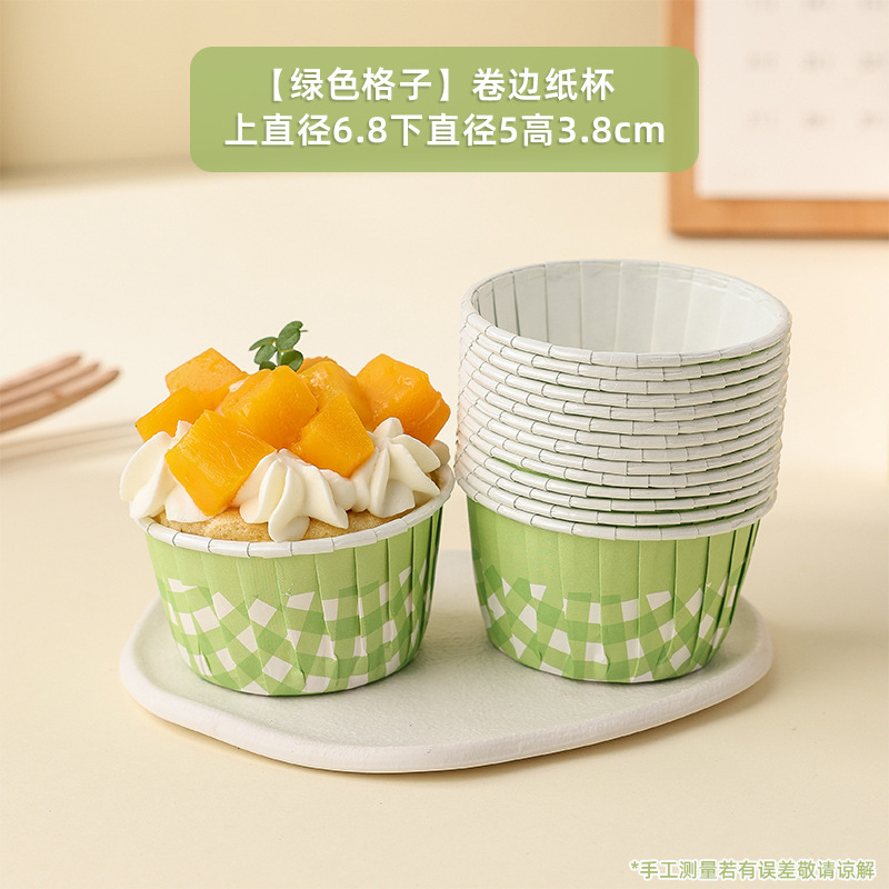 Cupcakes de Navidad, ribetes de dibujos animados, tazas de muffin para hornear en casa, tazas de pastel con moldes de soporte de papel resistentes a altas temperaturas