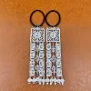 Large square crystal headband [pair]