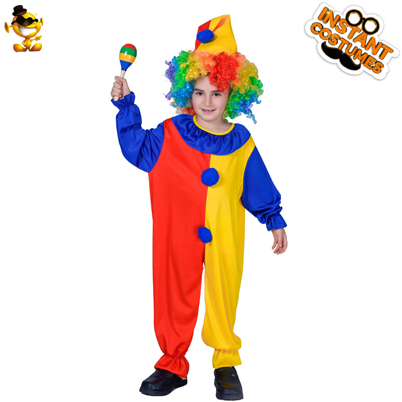 Halloween niños payaso rendimiento apoyos traje niños pequeños payaso juego de rol traje de rendimiento