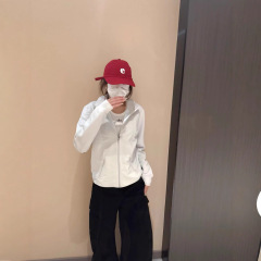 LU同款华夫格外套早秋简约百搭休闲情侣款轻薄华夫格立领夹克外套
