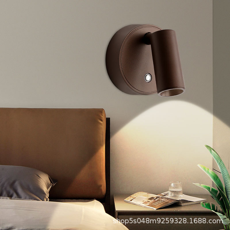 Explosión transfronteriza de absorción magnética USB sin cableado sin perforación lámpara de pared tricolor luz de atmósfera luminosa pequeña lámpara de cabeza de cama