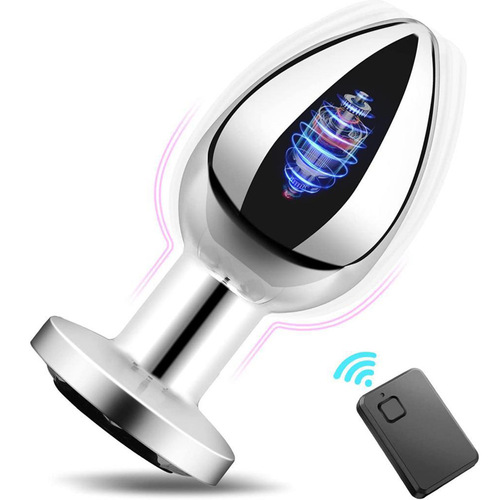 Metal anal plug wireless remote control 10 frequency vibration male and female anal stimulation masturbation device adult sex products wholesale