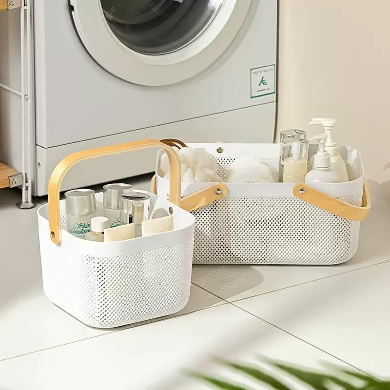 家用塑料用品脏衣收纳蔬菜篮子滤水野餐水果篮 伴手礼篮 购物篮