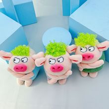 可爱拽拽猪绿毛生气猪毛绒玩具公仔包包挂件男女生礼物搞怪钥匙扣