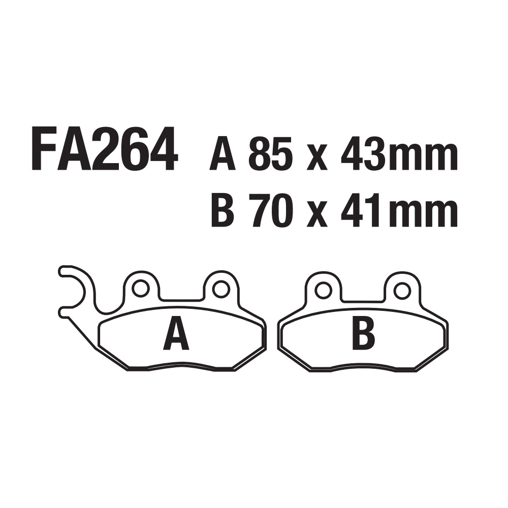 Motocicleta a base de cobre disco sinterizado pastillas de freno cuero kart ATV ATV FA264 Sanyang SYM logo