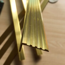 现货I型铜压条加工 地板铜条楼梯护角防滑条踏步包边收边条