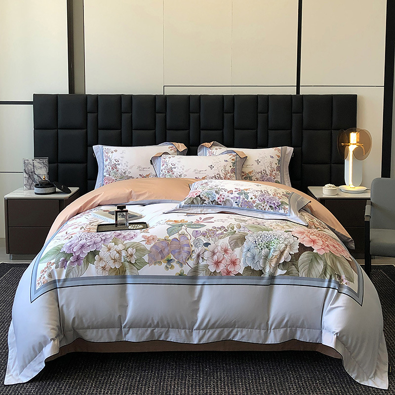 2024 nuevo traje de cuatro piezas de impresión digital de algodón 50S