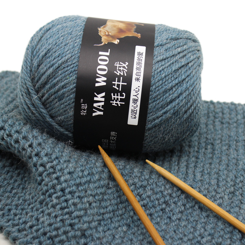 Yak velvet 3-strand wool hand-knitted medium thick sweater coat yarn crocheted scarf hat factory wholesale wool