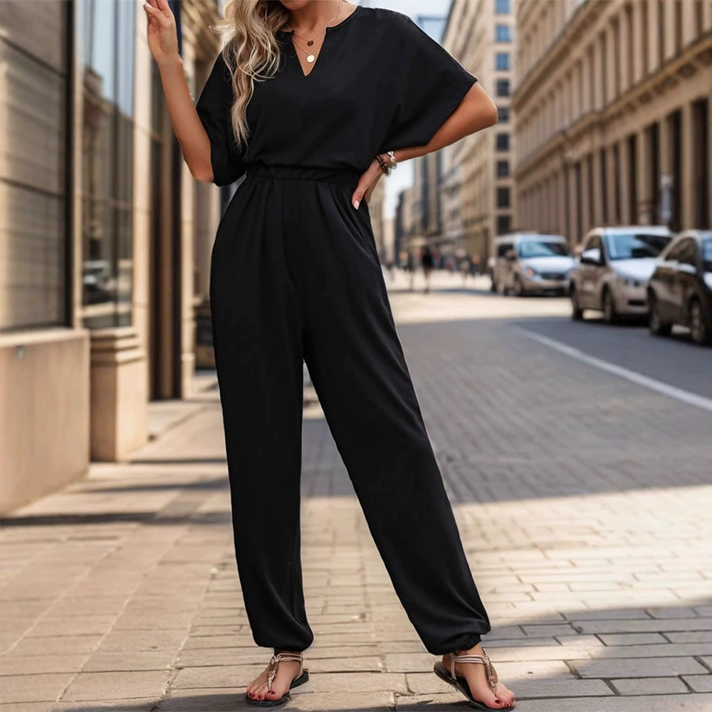 Summer overall, solid trousers, design bodysuit, Amazon, European style