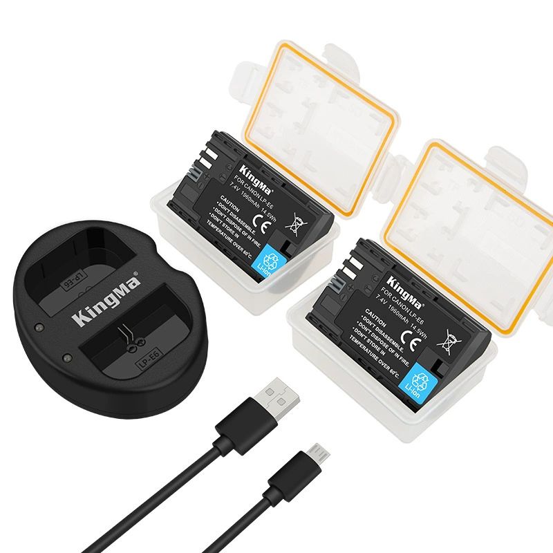 Power code LP-E6 battery is suitable for Canon camera EOS R 5D4 70D 6D 5D3 5d2 5DSR 6D2