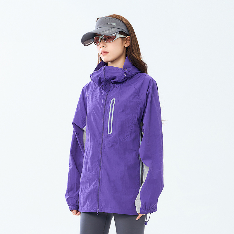 ビッグブランドアウトドアマウンテン日焼け防止服女性のための 2025 新しい夏ドーパミン軽くて薄いルーズショートジャケット|undefined