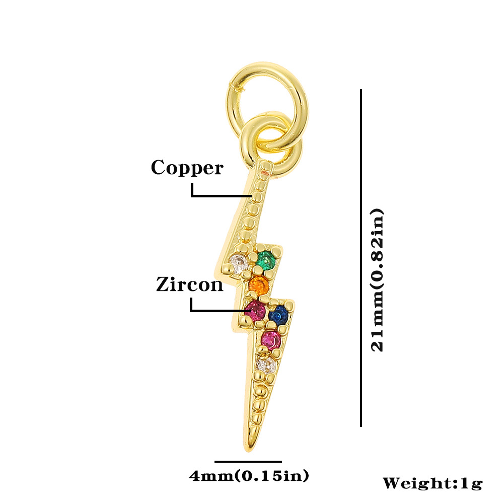 Ig Style Geometric Copper Plating Inlay Zircon Charms Jewelry Accessories display picture 5