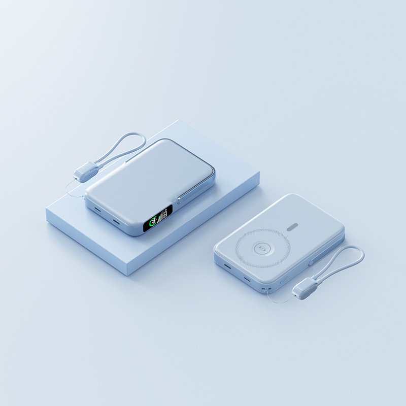 Magsafe ポータブル スタンド、薄型軽量ミニ 22.5W パワーバンク ギフト、ケーブル付きモバイル電源、カスタマイズされたロゴ|undefined