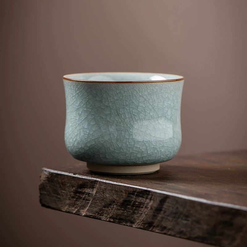 Ruyao Ice Flower Ceramic Single Jianzhan Tea Cup High-end Master Cup Retro Tea Cup Chinese Personal Special Tea Cup
