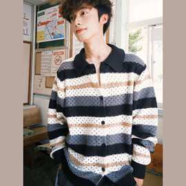 新款秋冬季毛衣男韩系复古慵懒高级感宽松休闲针织简约针织上衣