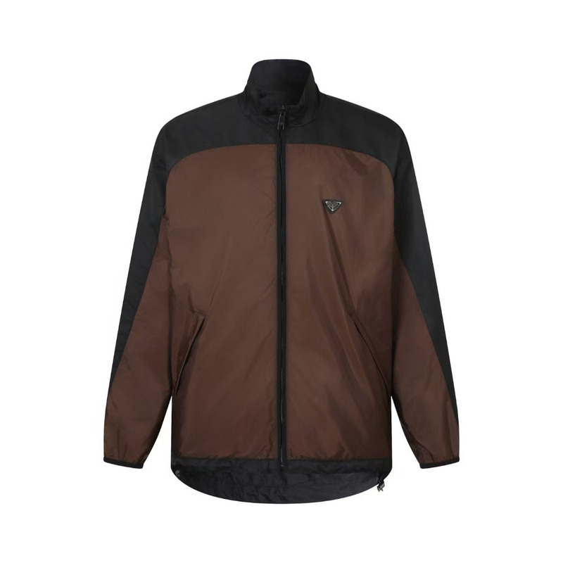Men's Spring Hooded Color Block Nylon Reversible Business Collar Zipper Jacket Men's Spring Hooded Color Block Nylon Reversible Business Collar Zipper Jacket