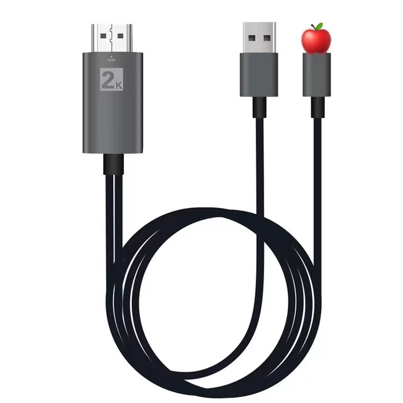 Совместимый кабель видео высокого разрешения для Apple Android Type-C к HDTV, подключай и используй с адаптером Lightning