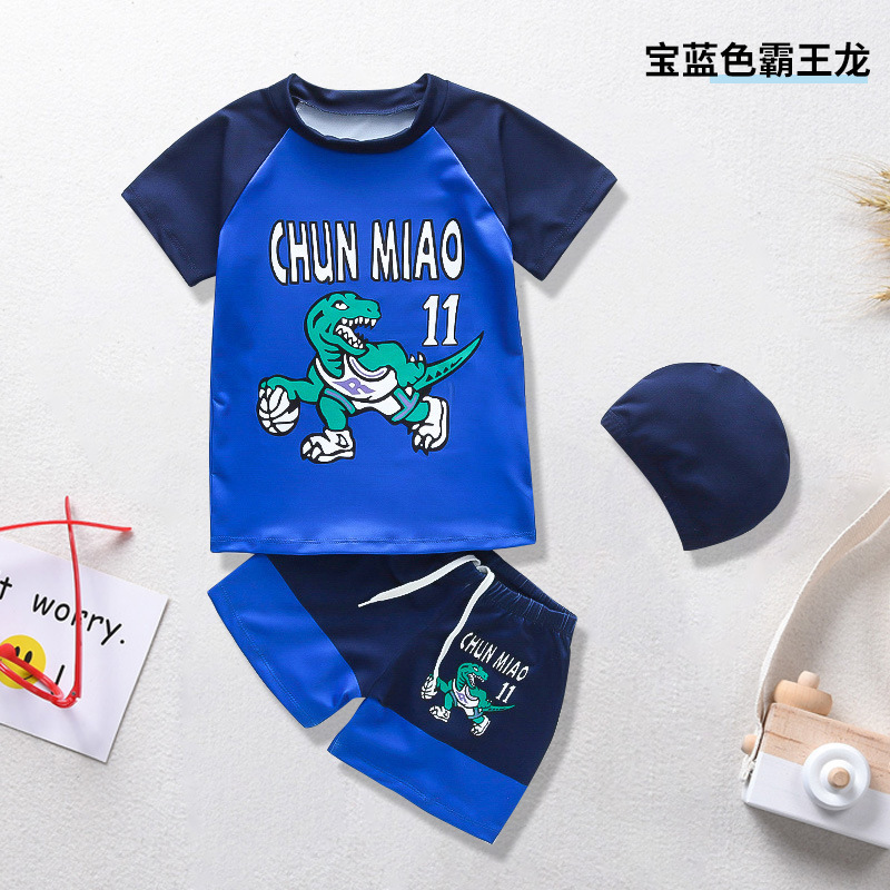 Traje de baño para niños traje de baño de dos piezas para niños verano nuevo 1-5 años traje de baño de primavera caliente de dibujos animados para niños ventas directas de fábrica