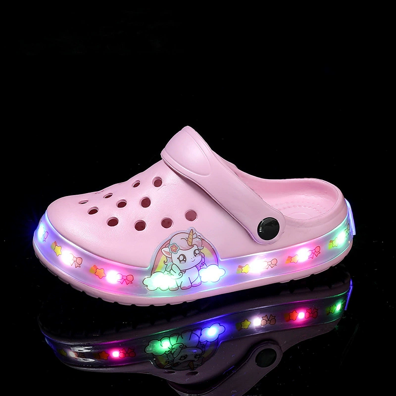 Летние детские пляжные дышащие нескользящие сланцы в стиле Crocs