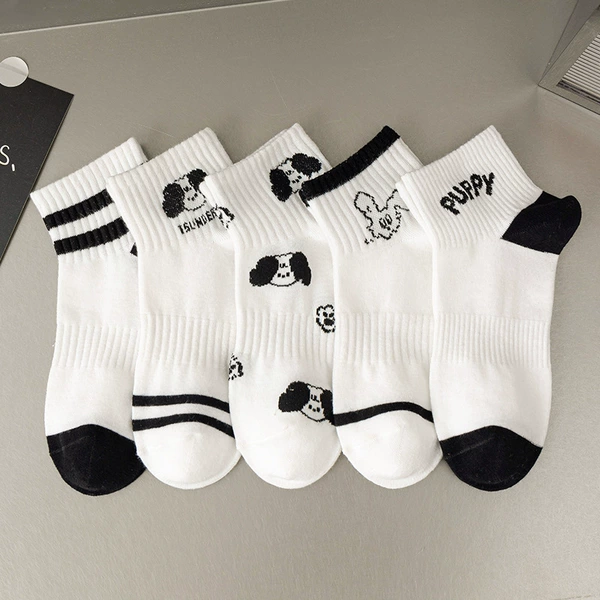 WD52 Boat socks female little black dog