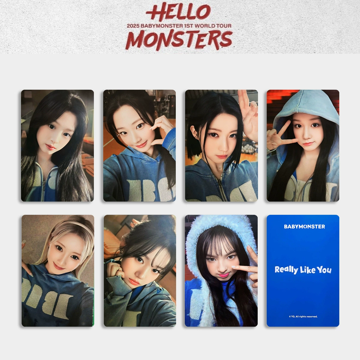 Концертная площадка BABYMONSTER, Чжоу Сяока Бао, карта тура Monster WORLD TOUR, случайная карта