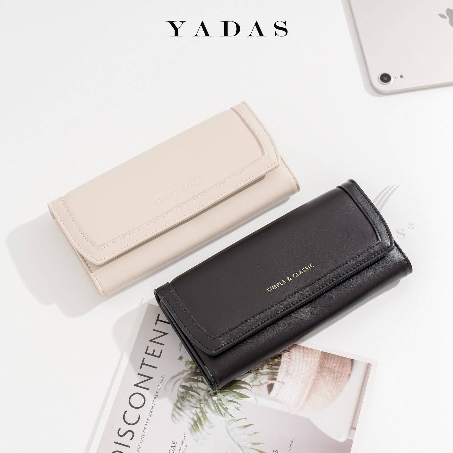 Monedero japonés simple, monedero maduro plegable para mujeres, nuevo nicho