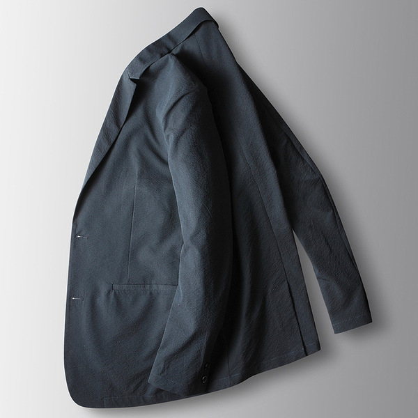 Men's casual suit 2026 spring and summer slightly wrinkled stretch…