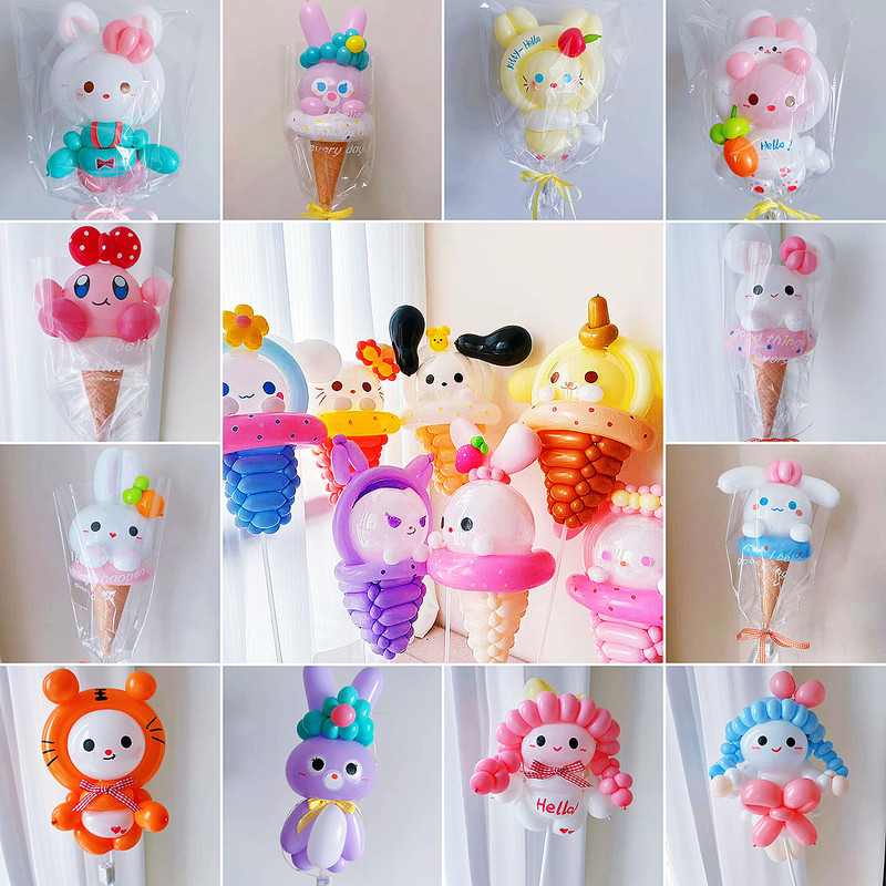 Balloon bouquet packaging bag Balloon Doll material bag anti-oxidation bag wave ball doll storage stick doll pole