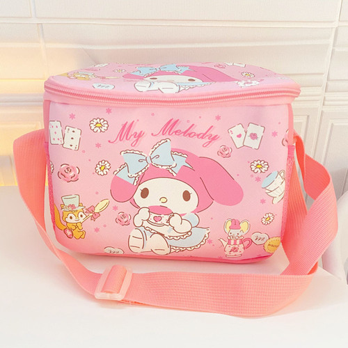 Little White Dog Kuro Rice Box Bag Gemini Melody Cartoon PU Waterproof Insulated Bag Picnic Bag New Style