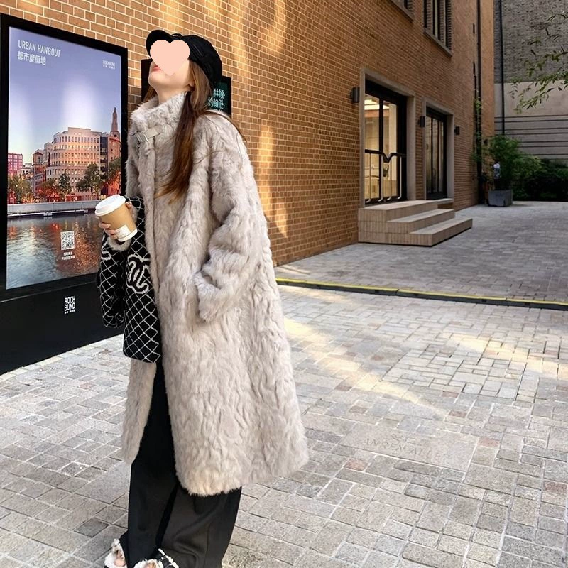 Winter long jacket, maxi length, increased thickness