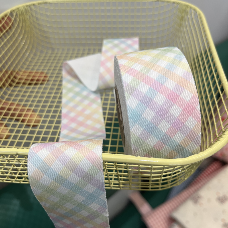包边条20支细帆彩虹爱心格子棉质布料辅料衣服滚边条箱包手作收边|undefined