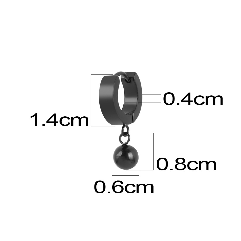 Personalized Stainless Steel Round Ball Hoop Earrings For Women_voghion.com