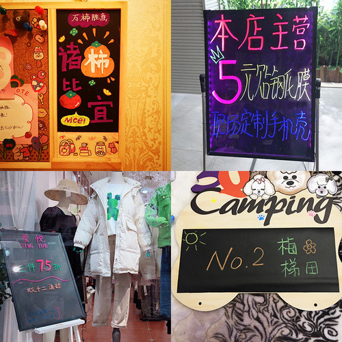 Fluorescent color pen erasable cake shop billboard LED thick head luminous lamp board pen chalk blackboard erasing pen special