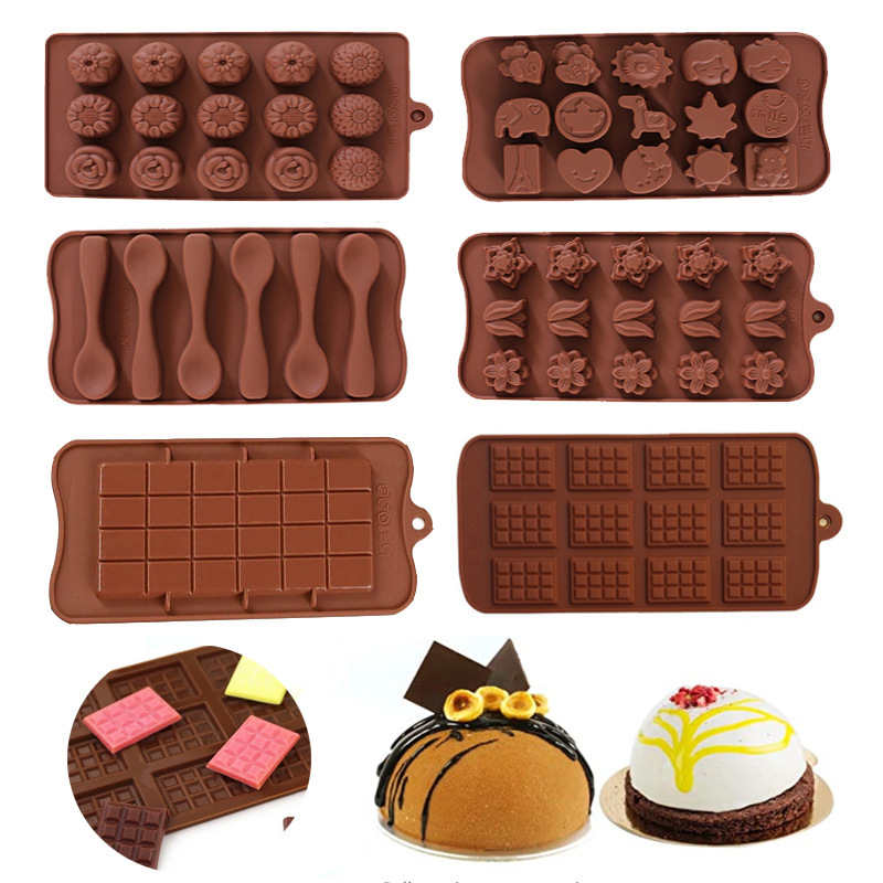 12 DIY Chocolate Chip Mold Waffle Pudding Baking Tools Cake Decoration Kitchen Supplies