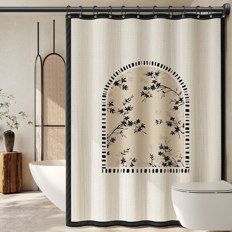 Shower Curtain for Small Apartment Bathroom Special Rain and Wet Area Shower Partition Waterproof Mildew-proof Thickened Vertical Water Retaining Curtain