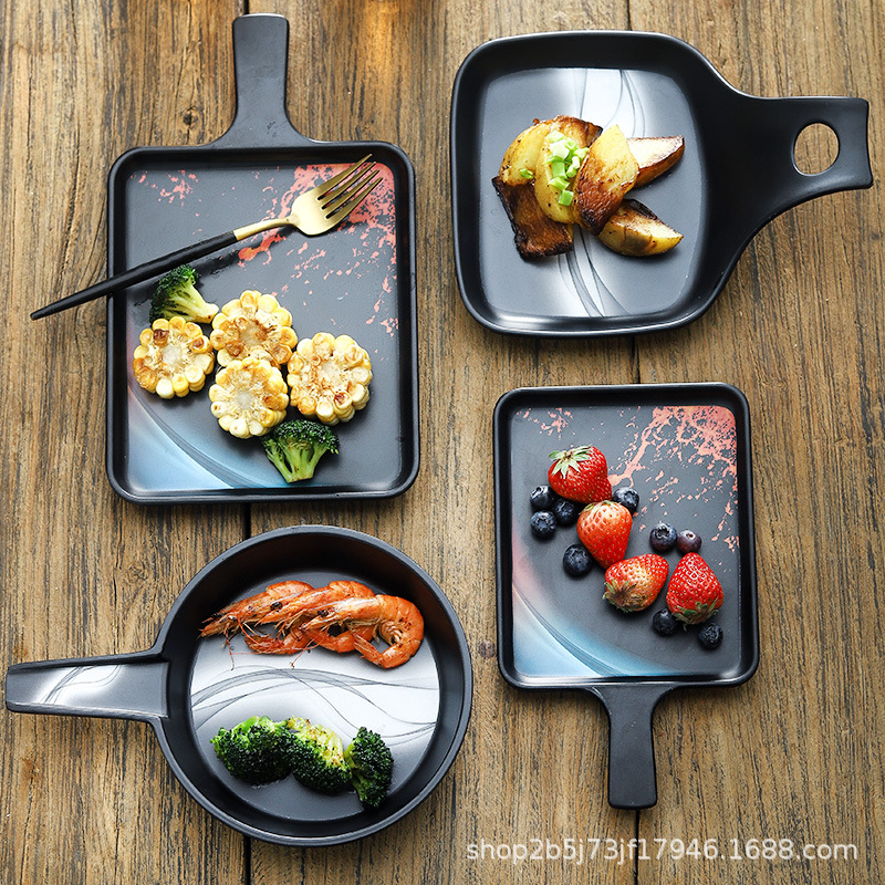 Bantamine imitation porcelain panel tableware Western dining simple…