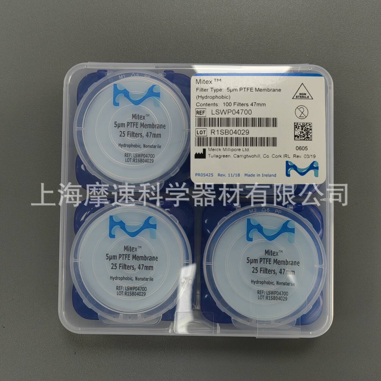 Millipore LSWP04700清洁度检测PTFE膜5um 47MM
