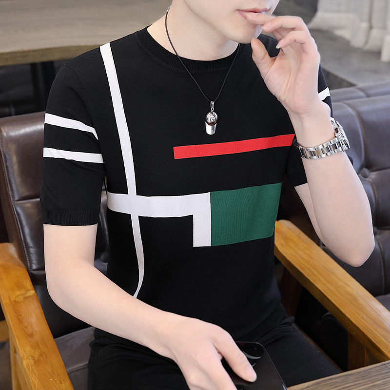 F7449 540K ÁO THUN NAM TONRYRT ÁO LEN DÁNG ÔM BODY GỢI CẢM SEXY NGẮN TAY MÙA HÈ PHONG CÁCH TRẺ TRUNG THỜI TRANG NAM G01 SẢN PHẨM MỚI