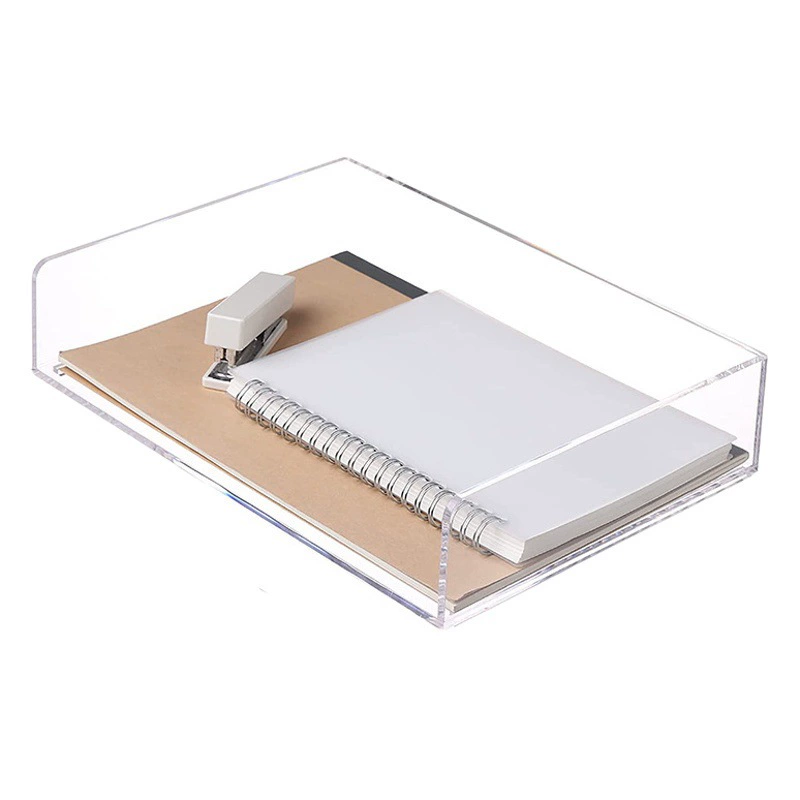 Трансграничный акриловый лоток для файлов, прозрачный штабелируемый плюс стеллаж для хранения бумажных тарелок формата А4