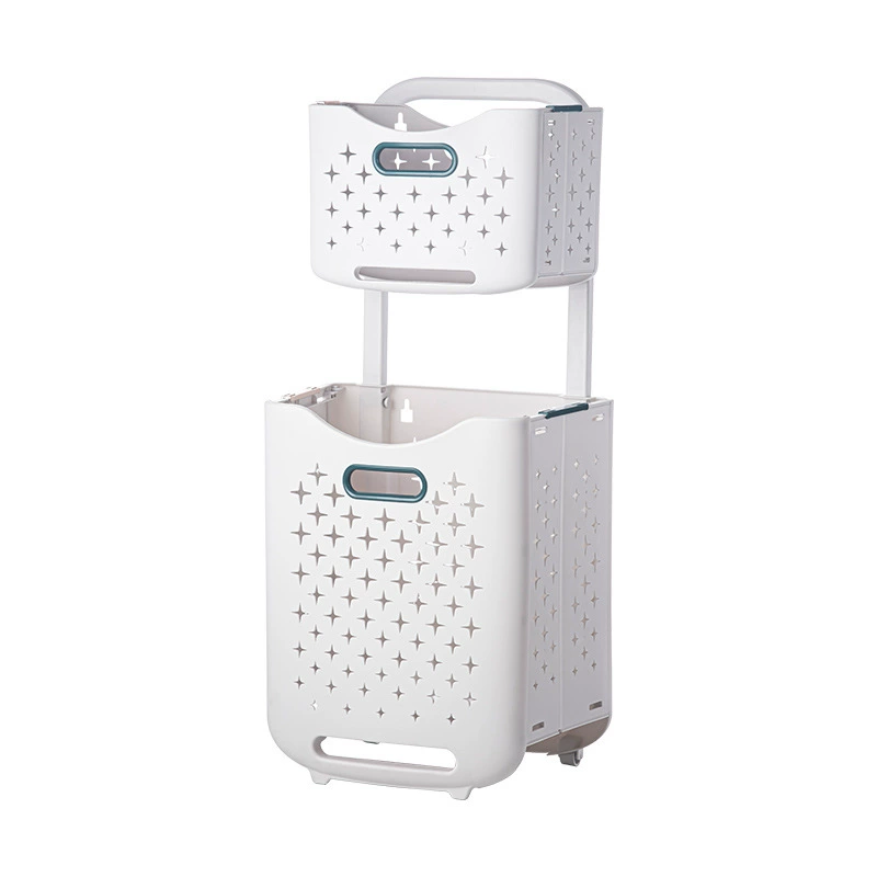 Foldable Laundry Basket Storage System by 其他 — Space-saving, durable; Ivory/White, Elegant Green, Rose Gold