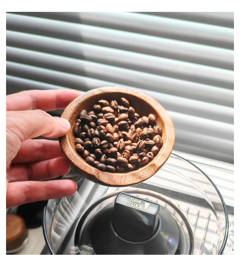 Bilancia da caffè in noce, piatto per chicchi di caffè in polvere, piatto per chicchi di caffè, ciotola speciale, cucchiaio dosatore, piatto dosatore, set spray antistatico_voghion.com