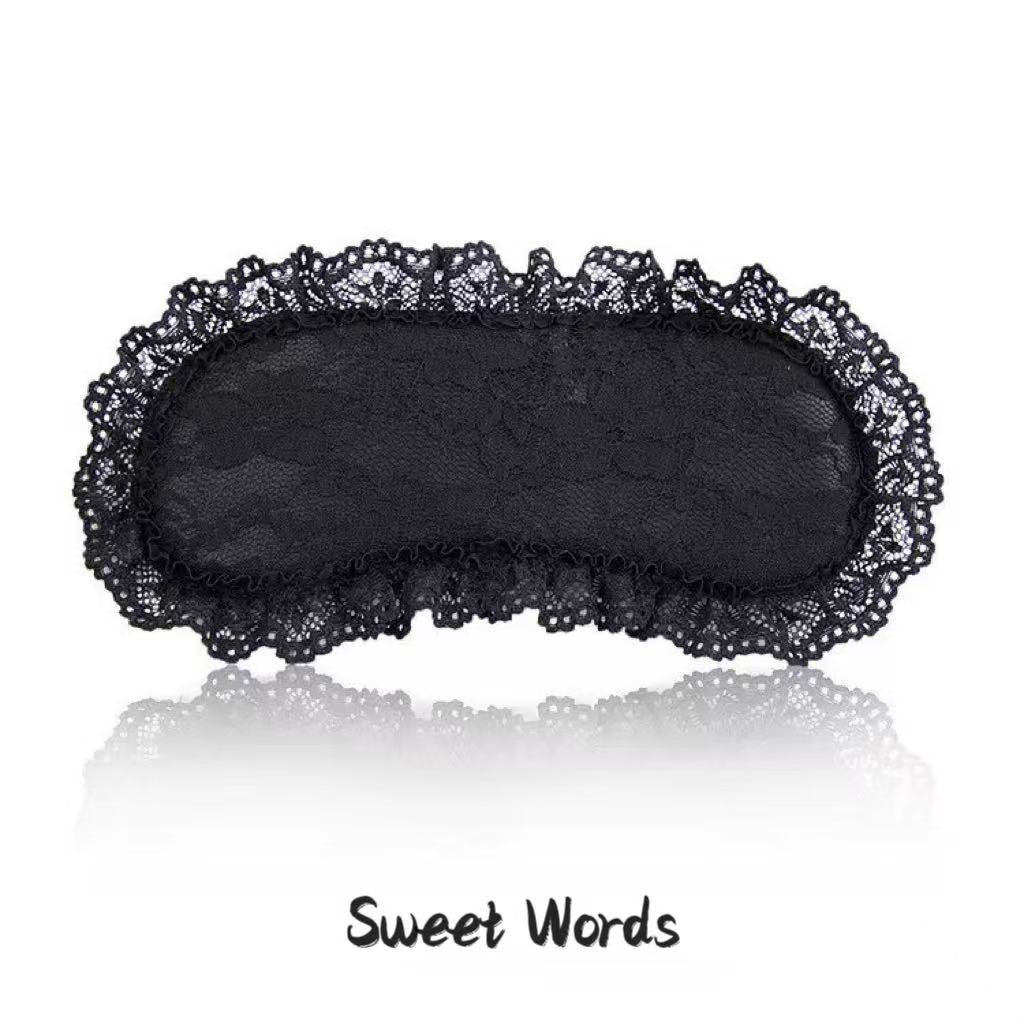 Sweet Words* Lace Eye Mask for Women, Blackout Eye Cover, Sexy and Restrained Style, Lace Bracelet, Pure Desire Style Accessory