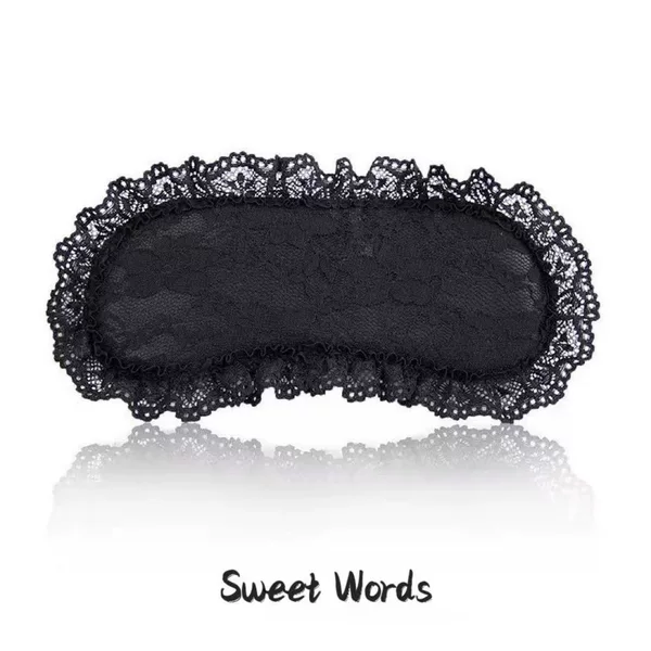 Sweet Words* Lace Eye Mask for Women, Blackout Eye Cover, Sexy and Restrained Style, Lace Bracelet, Pure Desire Style Accessory
