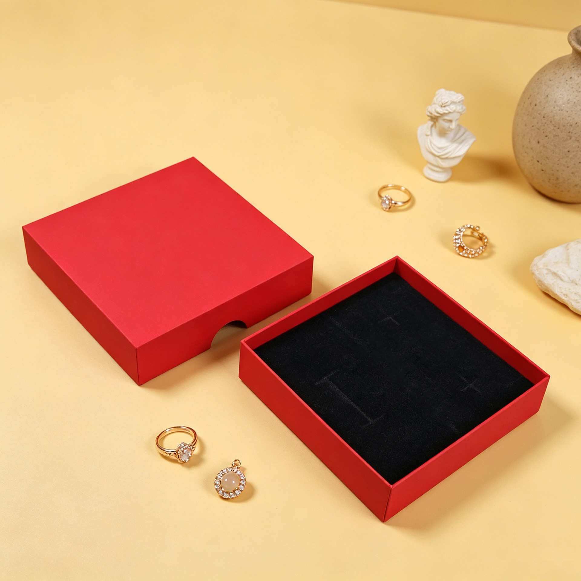 Caixa de joyería de cuero portátil para viajar caja de almacenamiento anillo collar de brazalete bolsa de joyería a prueba de polvo image 34