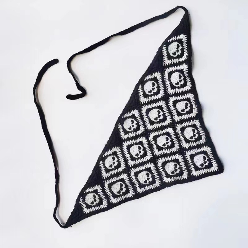 Toalla triangular hueca de punto transfronterizo Estilo pastoral retro francés Turbante fotográfico Turbante personalizado Tendencia