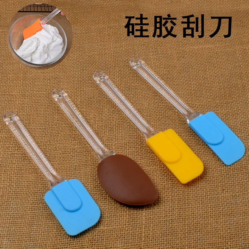 Jiaju Прозрачная ручка для детей силиконовый шпатель сливочного масла перемешивания нож лопата торт шпатель для выпечки инструмент DIY