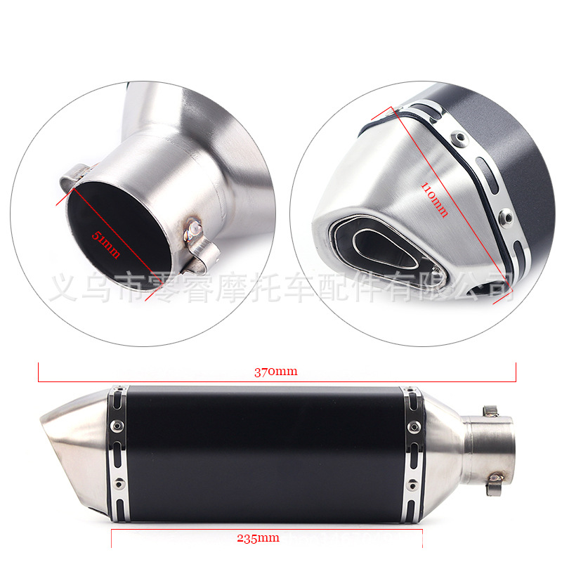 Motorcycle Modified Exhaust Pipe Suitable for Honda Pcx125 Pcx150 Stainless Steel Exhaust Pipe