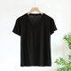 Modal Short-sleeved Men's Large Elastic Summer Thin All-match Sweater Solid Color Casual Simple plus size V-neck Base Shirt