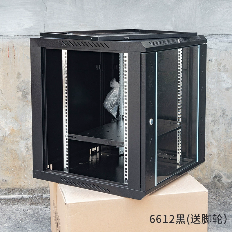 Thickened 12U network cabinet wall-mounted monitoring amplifier switch weak current box 19-inch audio cabinet floor-standing